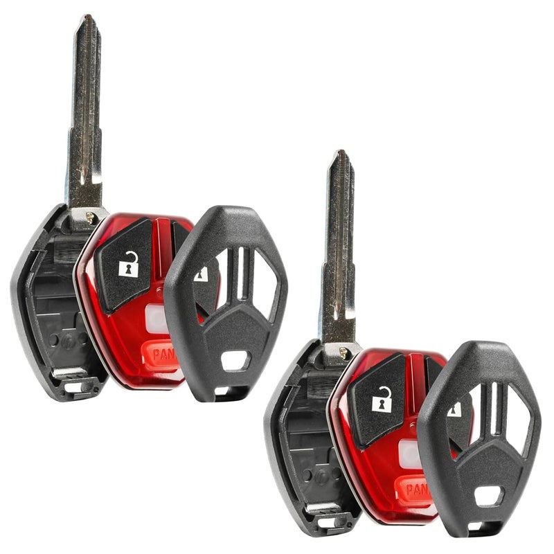 USARemote 2 Key Fob Keyless Entry Remote Shell Case & Pad fits Mitsubishi Outlander Lancer Mirage i-MEIV - Image 1